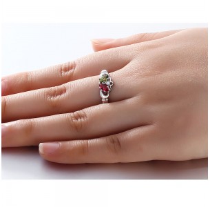 Sterling Silver Personalized Birthstone Ring JEWJO1780